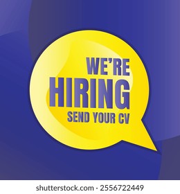 We are hiring creative poster design, Vacancy here social media post vector, Join our team vacancy hiring post recruitment advertising template