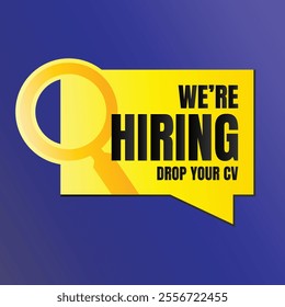 We are hiring creative social media post, Join our team vacancy job poster, Hiring social media poster design