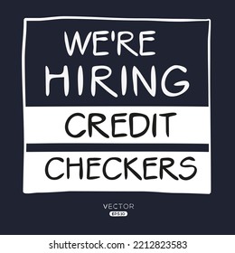 Estamos contratando (Credit Checkers), ilustración vectorial.