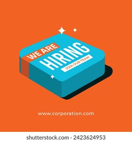 We are hiring design template. Join team our now illustration.