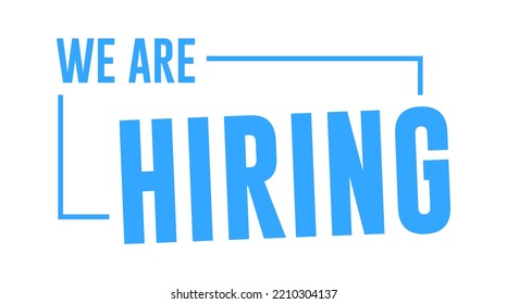 We Are Hiring Design Vector Label