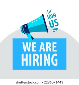 we are hiring design vector template illustration