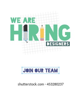 We are hiring designers. Template design for recruitment agency broadcasting. Graphic designer artist required.