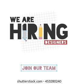 We are hiring designers. Template design for recruitment agency broadcasting. Graphic designer artist required.