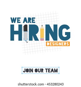 We are hiring designers. Template design for recruitment agency broadcasting. Graphic designer artist required.