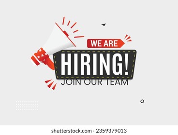 We are hiring digital collage vacancy poster template. Hiring for a job poster design. new talent finding for company.