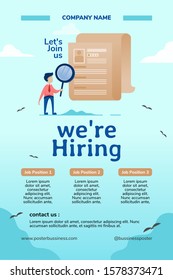 We Are Hiring Employee Poster Template Vector