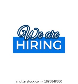 We are hiring employment business icon label design vector
