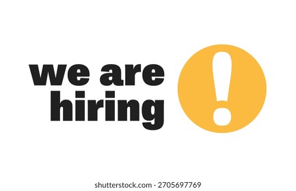 wir sind mieten und ausrufezeichen, Social-Media-post-vorlage, motivation vektor poster, banner-design für business-und werbung