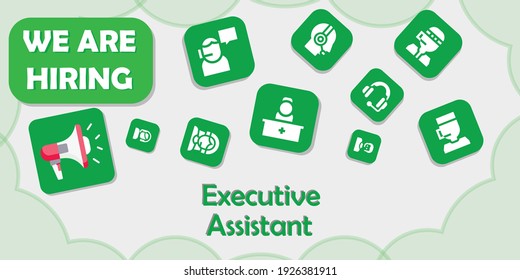 estamos contratando un asistente ejecutivo de ilustración vectorial