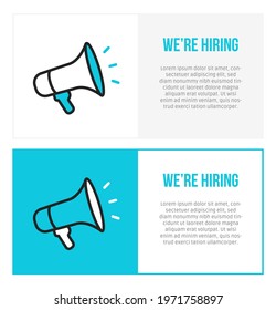 We Are Hiring Flat Design Template 