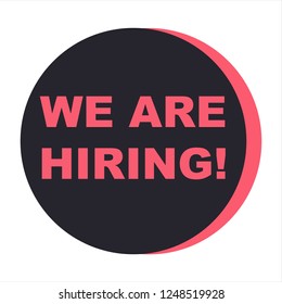 We are hiring. Flat vector illustration on white background