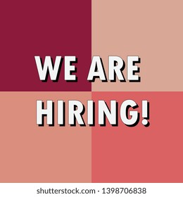 we are hiring. flat vector illustration