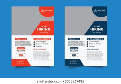 We are hiring flyer design bundle. Job Vacancy Flyer Template or We are hiring flyer template design. Job offer leaflet template. Job vacancy flyer poster template design svg