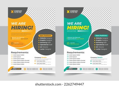 We are hiring flyer design template, Job Vacancy Flyer Template or Job vacancy flyer poster template design. We are hiring flyer design. Job offer leaflet template. Job vacancy poster design