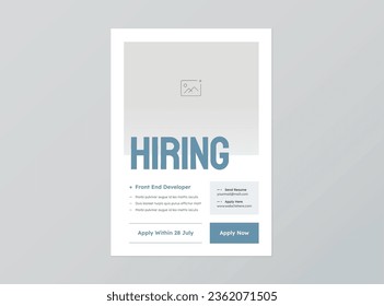We are hiring flyer design template, job opportunity flyer, recruitment flyer