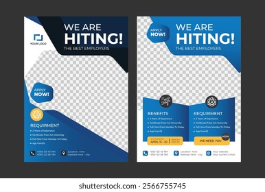 We are hiring flyer design template bundle, Poster or flyer templates for effective recruitment and hiring process