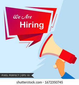 Estamos contratando - volante, anuncio de afiches para los que buscan trabajo. Gráfica de empleo para medios sociales y sitios web.