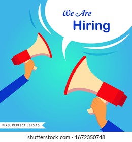 We are Hiring - flyer, poster advertisement for job seekers. Job post graphic for social media and websites.