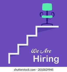 We are Hiring - flyer, poster advertisement for job seekers. Job post graphic for social media and websites.