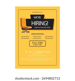 We are hiring flyer poster template design