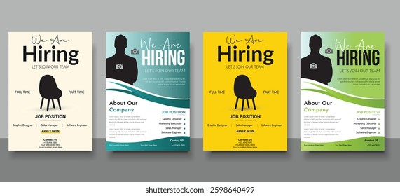 We Are Hiring Flyer Template Now Hiring Flyer Design Business Recruitment Poster Design Career Opportunity Hiring Advertisement ,Job Recruitment Poster ,Modern Hiring Flyer Template |