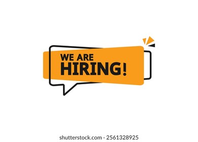 We Are Hiring" graphic design for job recruitment