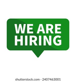 We Are Hiring In Green Rectangle Shape For Recruitment Member Promotion Business Marketing Social Media Information
