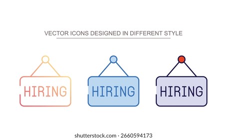 Estamos contratando diseño de icono con fondo blanco ilustración de stock