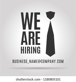 We Are Hiring Icon. Isolated Object. The concept of search and recruitment. Vector Illustration.