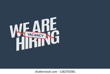 We Are Hiring Icon. Isolated Object. The concept of search and recruitment. Vector Illustration.