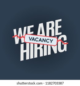 We Are Hiring Icon. Isolated Object. The concept of search and recruitment. Vector Illustration.