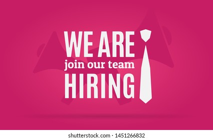 We Are Hiring Icon. Isolated Object. The concept of search and recruitment. Vector Illustration.