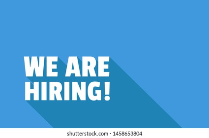We Are Hiring Icon. Isolated Object. The concept of search and recruitment. Vector Illustration.