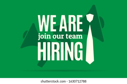 We Are Hiring Icon. Isolated Object. The concept of search and recruitment. Vector Illustration.