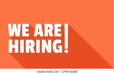 We Are Hiring Icon. Isolated Object. The concept of search and recruitment. Vector Illustration.