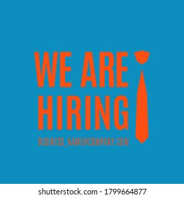 We Are Hiring Icon. Isolated Object. The concept of search and recruitment. Vector Illustration.