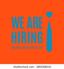 We Are Hiring Icon. Isolated Object. The concept of search and recruitment. Vector Illustration.