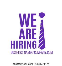 We Are Hiring Icon. Isolated Object. The concept of search and recruitment. Vector Illustration.
