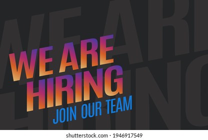 We Are Hiring Icon. Isolated Object. The concept of search and recruitment. Vector Illustration.
