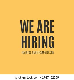 We Are Hiring Icon. Isolated Object. The concept of search and recruitment. Vector Illustration.