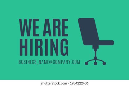 We Are Hiring Icon. Isolated Object. The concept of search and recruitment. Vector Illustration.