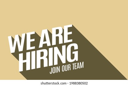 We Are Hiring Icon. Isolated Object. The concept of search and recruitment. Vector Illustration.