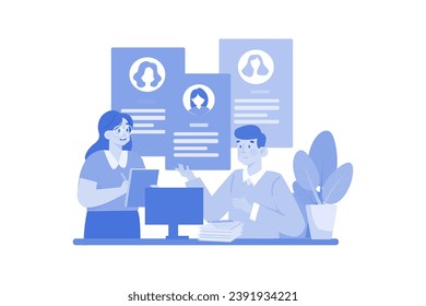 We Are Hiring Illustration concept on a white background