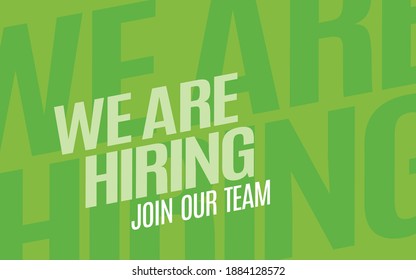 We Are Hiring. Isolated Object. The business concept of search and recruitment, Template Text Box Design. Vector Illustration.