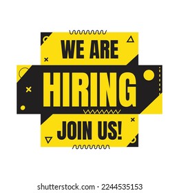 We are hiring job announcement, Job vacancy join our team design
