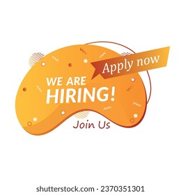 We are hiring, job announcement vector Banner Abstract Design