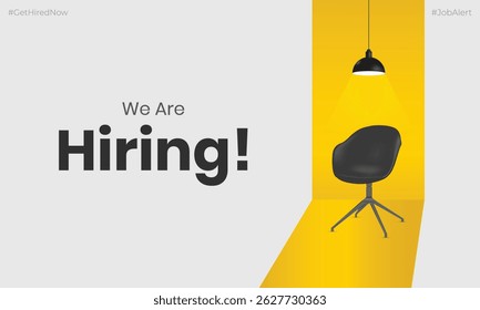 We are hiring job candidate banner Design. Join our team and hiring concept. Open vacancy and hiring creative ads and poster vector illustration
