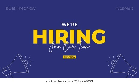 We are hiring job candidate post and flyer template. Join our team and hiring concept. Open vacancy and hiring creative ads and poster vector illustration.