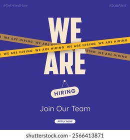 We are hiring job candidate post and flyer template. Join our team and hiring concept. Open vacancy and hiring creative ads and poster vector illustration